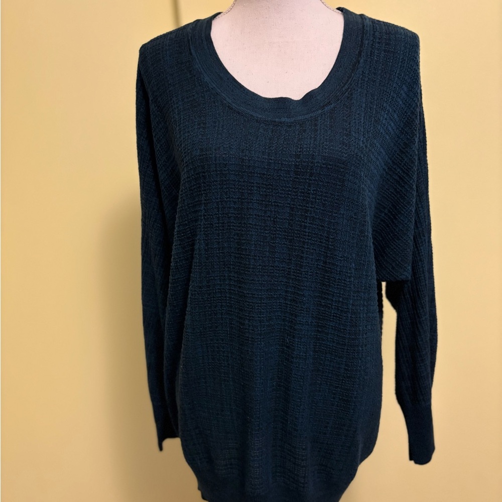 Lane Bryant Women's Dark Blue Plaid Sweater